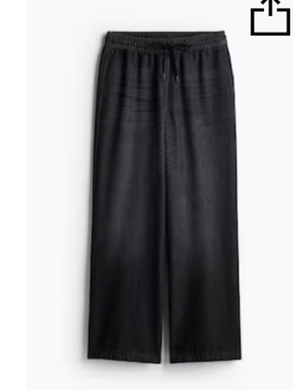 H&M Black denim Drawstring Pants